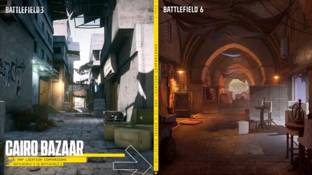 Battlefield 6: Cairo Bazaar Developer Map Guide – Zonen, Tipps & Taktiken 3 Map comparison Cario BazaarGLA Chario Bazaar Comparission 16x9 Page2
