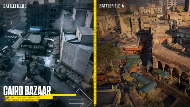 Battlefield 6: Cairo Bazaar Developer Map Guide – Zonen, Tipps & Taktiken 6 Map comparison Cario BazaarGLA Chario Bazaar Comparission 16x9 Page6