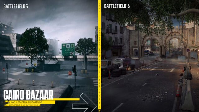 Battlefield 6: Cairo Bazaar Developer Map Guide – Zonen, Tipps & Taktiken 7 Map comparison Cario BazaarGLA Chario Bazaar Comparission 16x9 Page7
