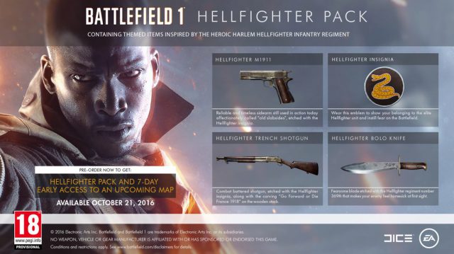 Battlefield 1: Die verschiedenen Versionen, Pre-Order Boni, eine Collector´s Edition, Releasedaten und mehr 2 Das Battlefield 1 Hellfighter-Pack und seine Inhalte