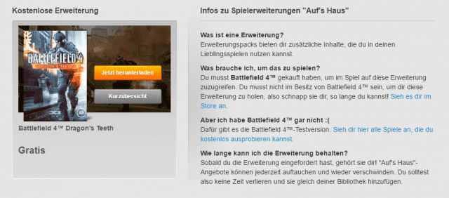 Battlefield 4 Dragon's Teeth und Battlefield Hardline Robbery DLCs gratis auf Origin 2 Battlefield 4 Dragon's Teeth gratis
