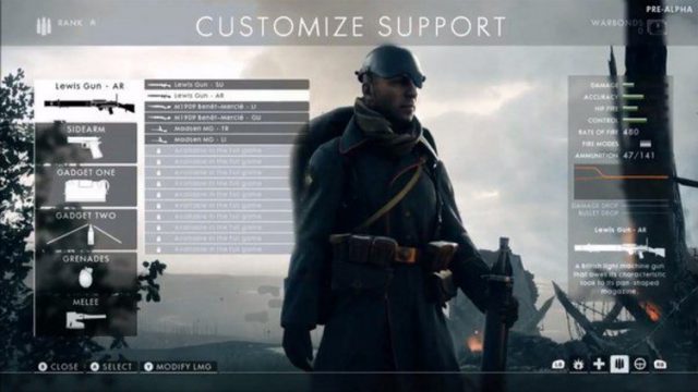 Battlefield 1: Über den Zeppelin, weibliche Soldaten, Gas Granaten aus Fahrzeugen und vieles mehr 9 bf1_customization_menu