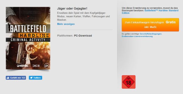 Battlefield Hardline: Criminal Activity umsonst, Double XP und Community Mission 4 Battlefield Hardline Criminal Activity gratis