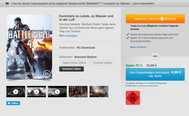 Battlefield 4 und Battlefield Hardline für je nur 4,99€ 4 bf4_5euro_aktion