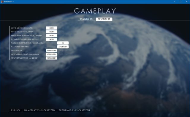 Die optimalen Einstellungen für Battlefield 1: Grafik, Performance, Settings und mehr 5 Battlefield 1 Gameplay Einstellungen (Erweitert)