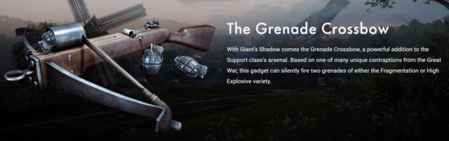 Battlefield 1 Giant´s Shadow Trailer veröffentlicht und kurze Analyse 3 Kostenlose Waffe: Granatenarmbrust