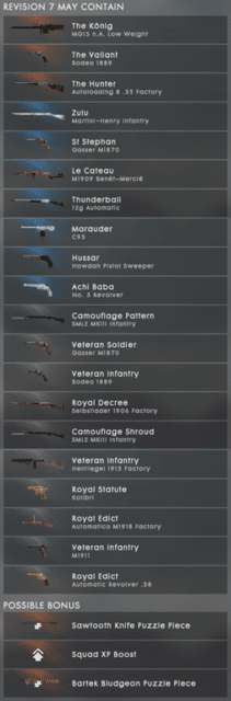 Die siebte Revision der Battlefield 1 Battlepacks und Premium Battlepack ist nun verfügbar 3 rev7