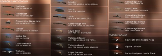 Die dreizehnte Revision der Battlefield 1 Battlepacks ist nun verfügbar 1 Battlefield 1 Battlepack Revision 13