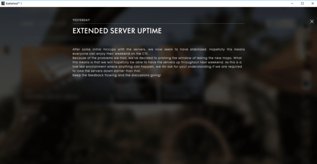 Battlefield 1 CTE: They Shall not Pass Testzeit verlängert 1 Battlefield 1 CTE: They Shall not Pass Testzeit verlängert