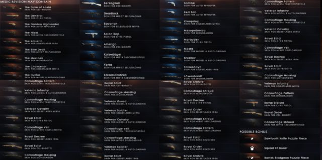 Battlefield 1: Spezielle "Medic" Battlepack Revision veröffentlicht 1 Battlefield 1 Battlepack Spezialedition "Medic" aka Revision 19