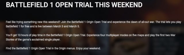 Battlefield 1: Open Trial für das Wochenende angekündigt 1 C5wlPqfWQAElCpF