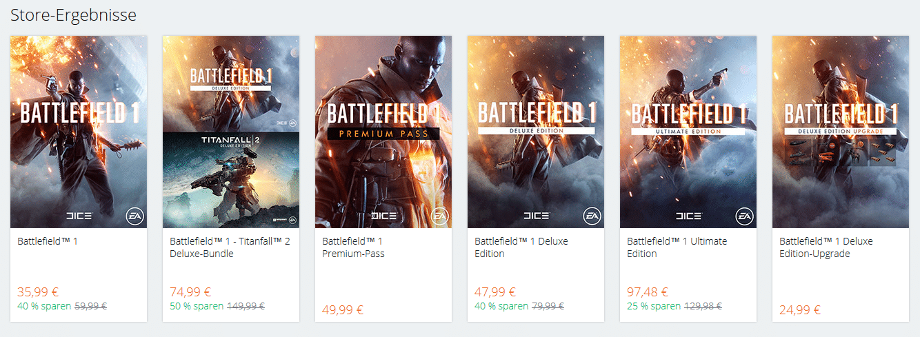 Battlefield 1 im Sale bis zu 40% reduziert 1 bf1 sale