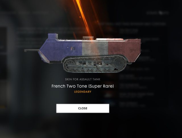 Battlefield 1 Battlepack Revision 23 “They Shall not Pass” ist verfügbar 3 Skin für den französische St. Chamond Panzer. (Assault Tank)
