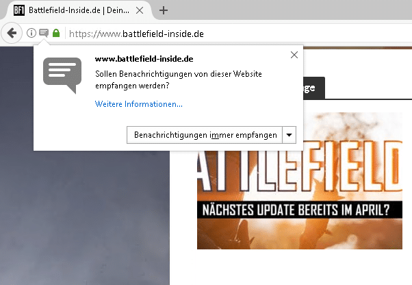 Bleibe mit dem Browser Push Service auf dem Laufenden 2