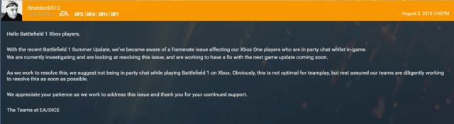 Battlefield 1: Xbox Party Summer Framedrops / Lag Problem & Workaround 2 Battlefield 1 Xbox Party Summer Framedrops Lag Problem Workaround