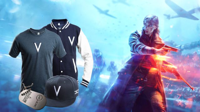 Gewinne ein limitiertes Battlefield V Fan Paket mit T-Shirt, Cap, Dogtag und College Jacke 1 battlefield 16 9 komp dogtag