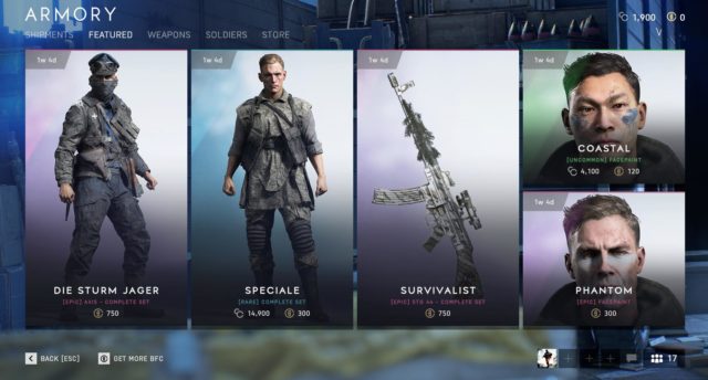 Battlefield V: Echtgeld-Währung / Boins werden morgen eingeführt 5 Neue Inhalte im Battlefield V Store