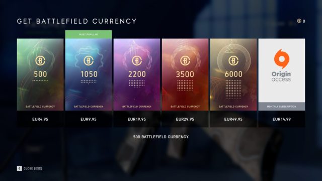 Battlefield V: Echtgeld-Währung / Boins werden morgen eingeführt 4 battlefield v currency costs