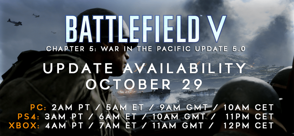 Battlefield V Alles was ihr zum heutigen Update 5.0 wissen müsst Changelog Update Zeiten und Downloadgröße