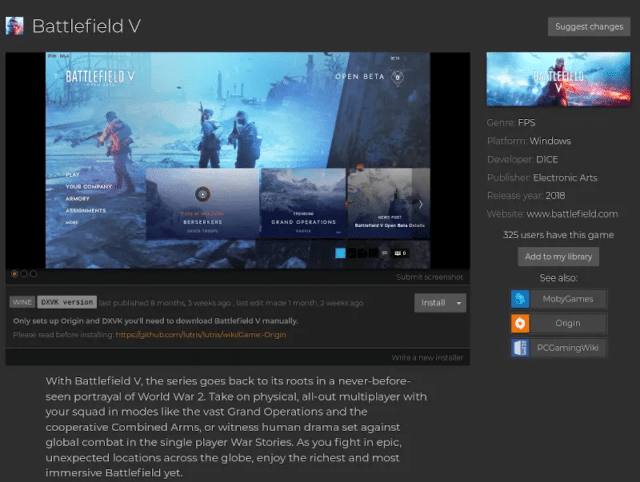 Battlefield V: Banwelle trifft Spieler, die mit Linux-Betriebssystem spielen 1 Battlefield V via Linux spielen, führt derzeit zu Bann