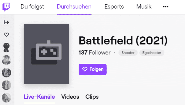 Twitch erstellt sichtbare Kategorie für neues Battlefield (2021) 1 Twitch richtet Battlefield (2021) Kategorie ein