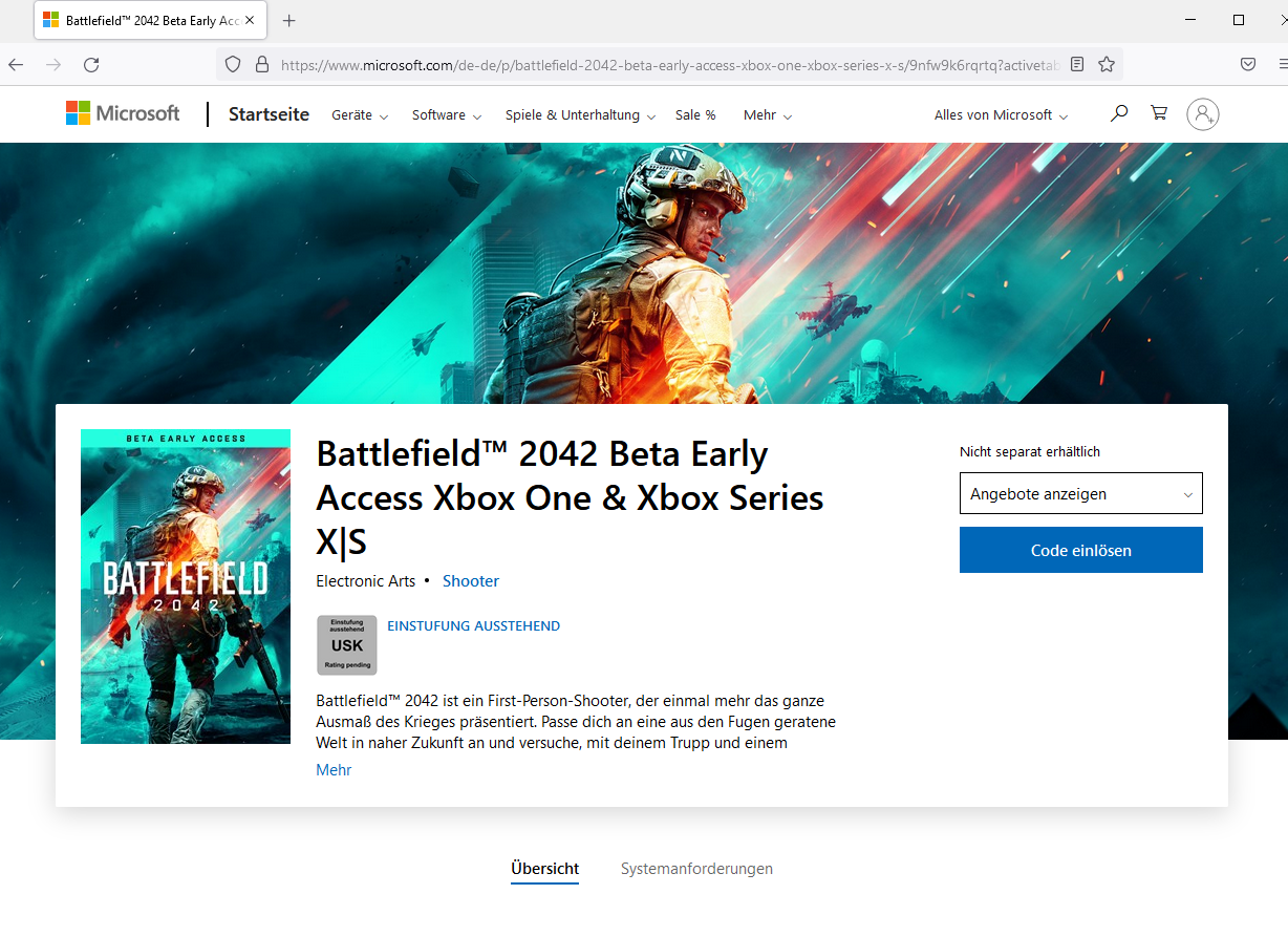 Informationen zur Battlefield 2042 Beta im PlayStation und Microsoft Store aufgetaucht 1 Battlefield 2042 Beta Microsoft Store
