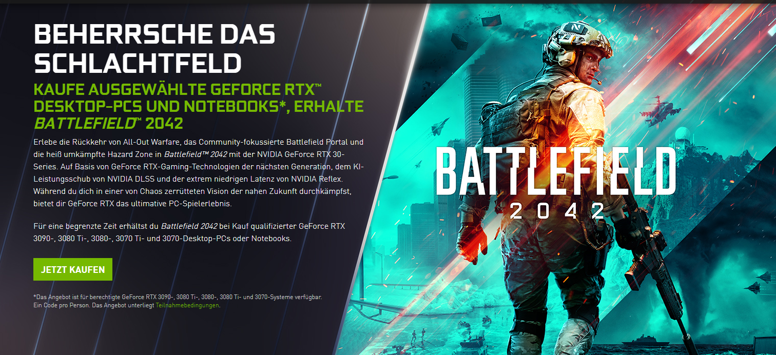 Nvidia stellt Battlefield 2042 RTX Bundle für GeForce RTX Desktop-PCs oder Notebooks vor 1 Nvidia Battlefield 2042 Bundle