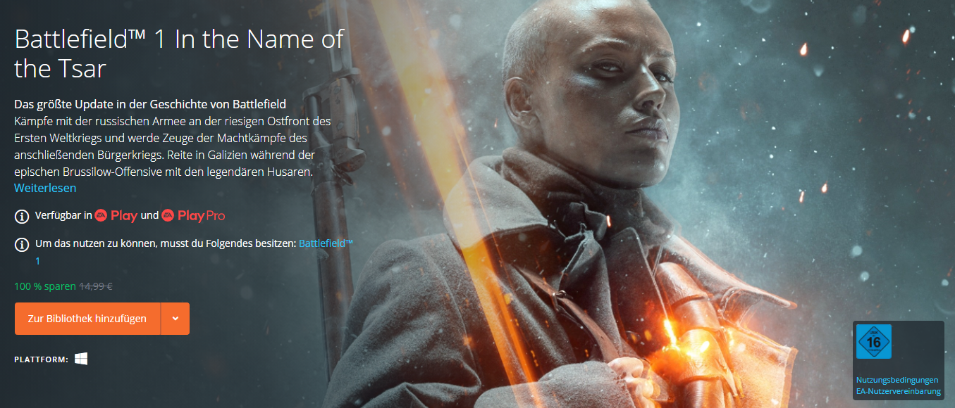 Battlefield 1 DLC "In the Name of the Tsar" jetzt kostenlos auf Origin verfügbar 1 Screenshot 4 1