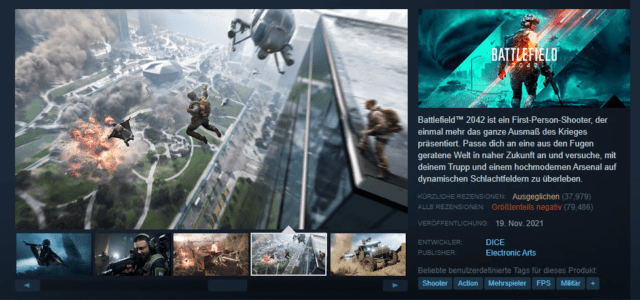 Battlefield 2042: Steam Bewertungen werden besser 1 2021 12 24 10 21 19 Window