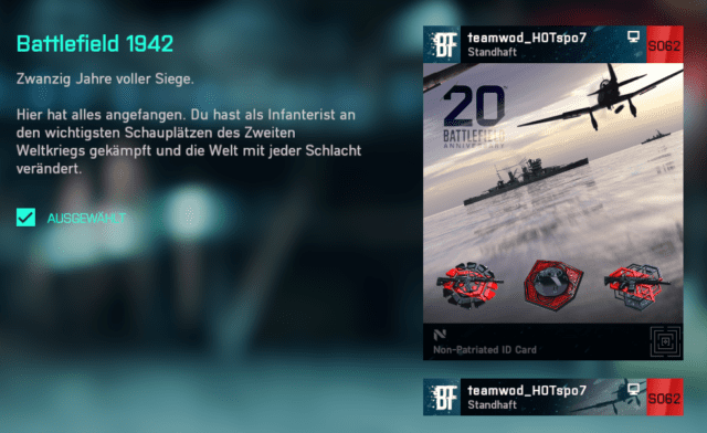 Battlefield 2042: "20th Anniversary of Battlefield" Playcards jetzt verfügbar 2 2022 09 06 16 29 24 Battlefield™ 2042