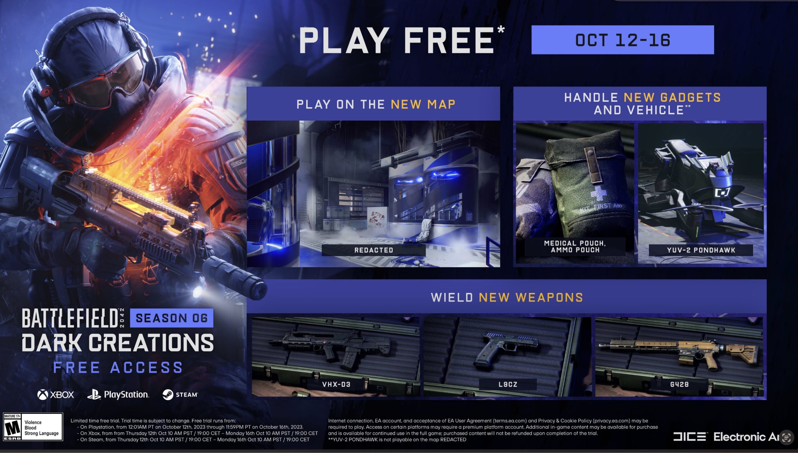 Battlefield 2042: Play Free Wochenende im Oktober angekündigt 1 Battlefield 2042 Season 6 Play4Free Infografik scaled