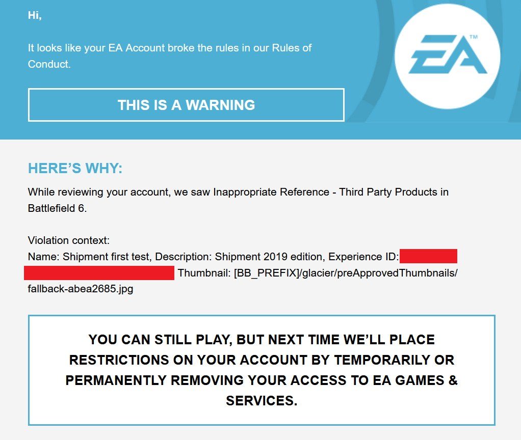Battlefield 6 Portal: EA killt kreative Third-Party-Maps und frustriert Portal-Spieler und Creators 1 Inappropriate references to third party products