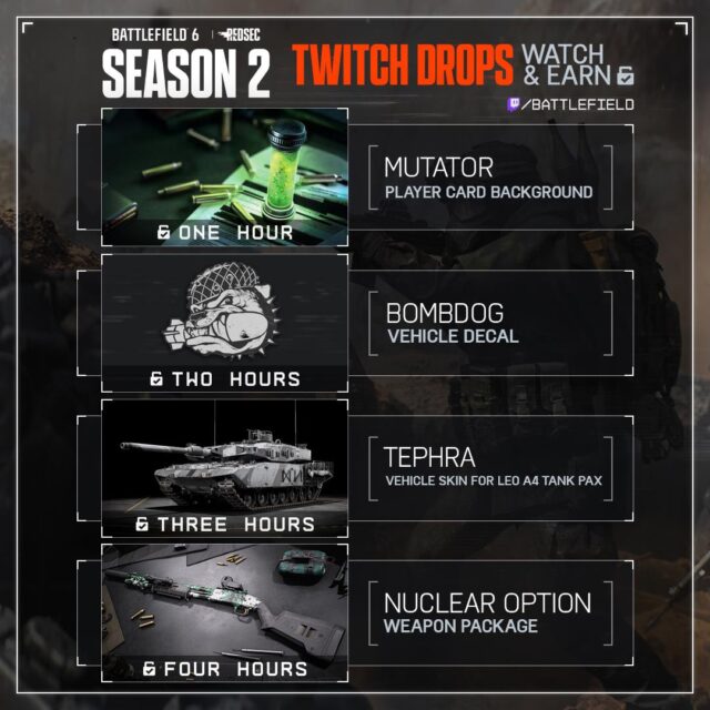 Battlefield 6 Season 2: Twitch Drops starten Mittwoch– Alle Belohnungen, Watchtime und Infos im Überblick 1 Battlefield 6 Season 2 Twitch Drops