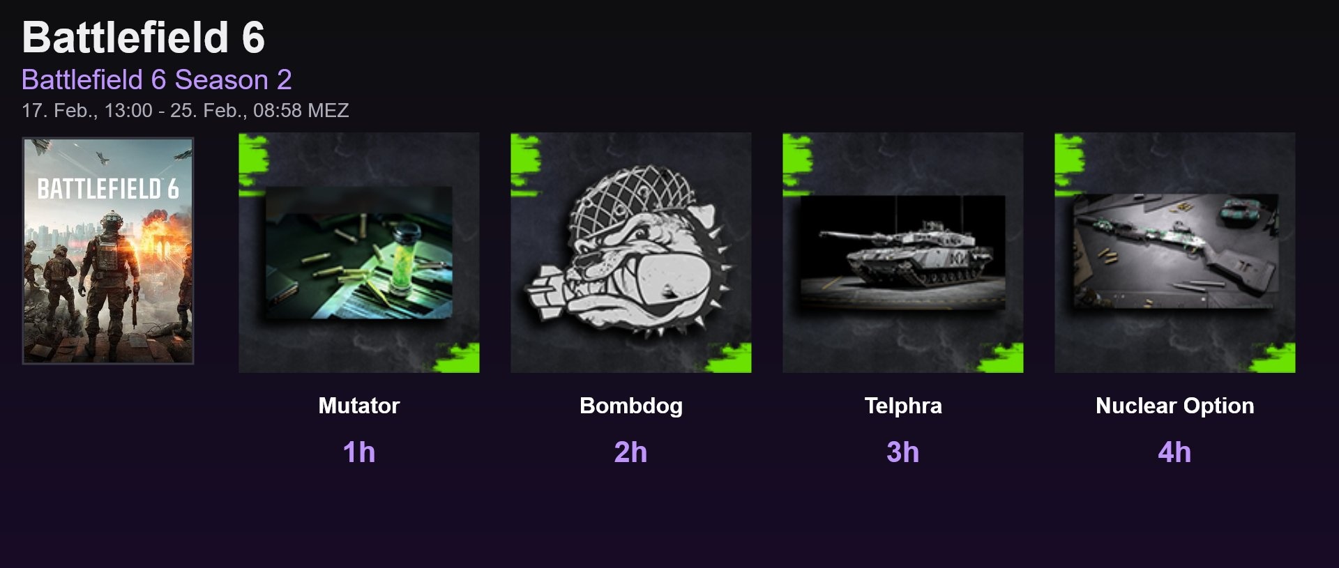 Battlefield 6 Season 2: Twitch Drops starten Mittwoch– Alle Belohnungen, Watchtime und Infos im Überblick 2 Battlefield 6 Season 2 Twitch Drops Belohnungen