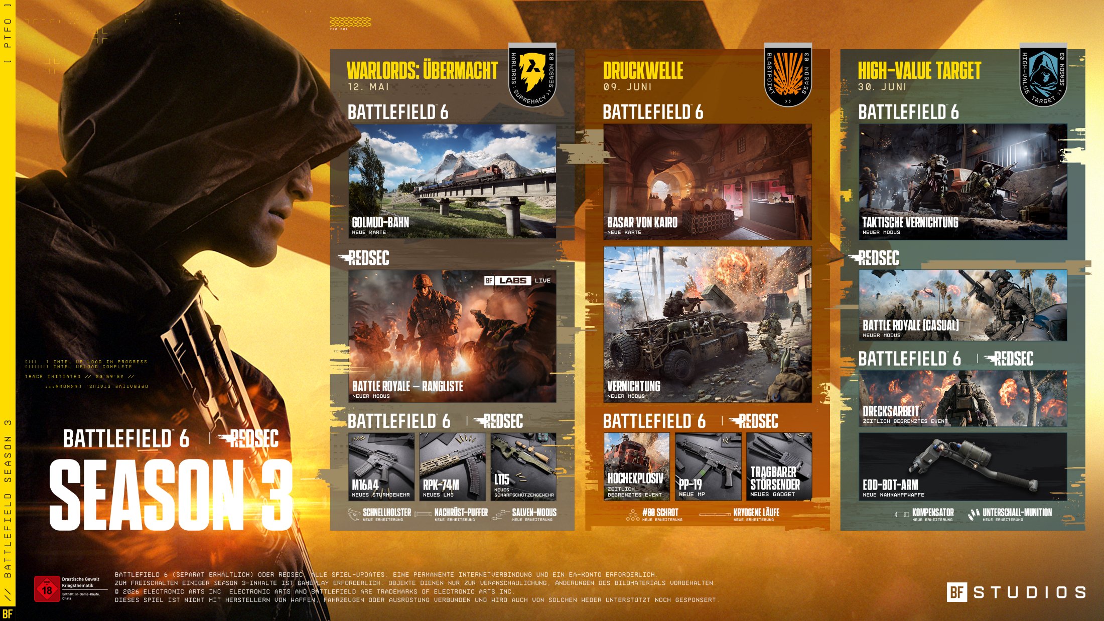 Battlefield 6 Season 3: Alle Infos zu neuen Maps, Waffen & REDSEC Update 1 battlefield 6 season 3 roadmap